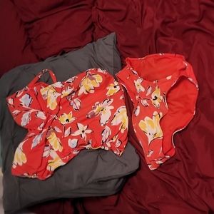 Tankini coral flowered